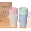 Set 4 Set Piala Minum Straw Gandum